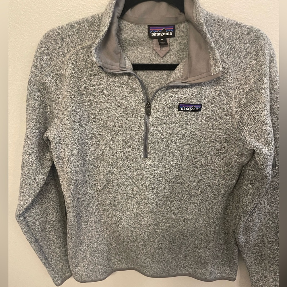 Patagonia grey fleece pullover medium great condition worn handful of times